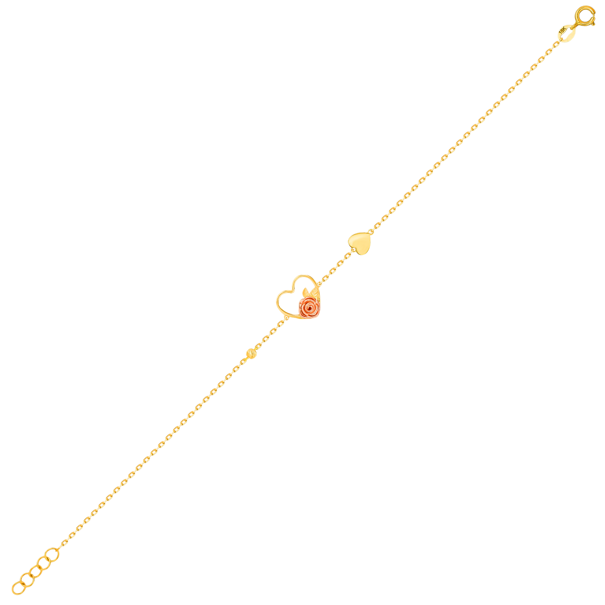 Lanature Rose 18k Yellow And Rose Gold Bracelet