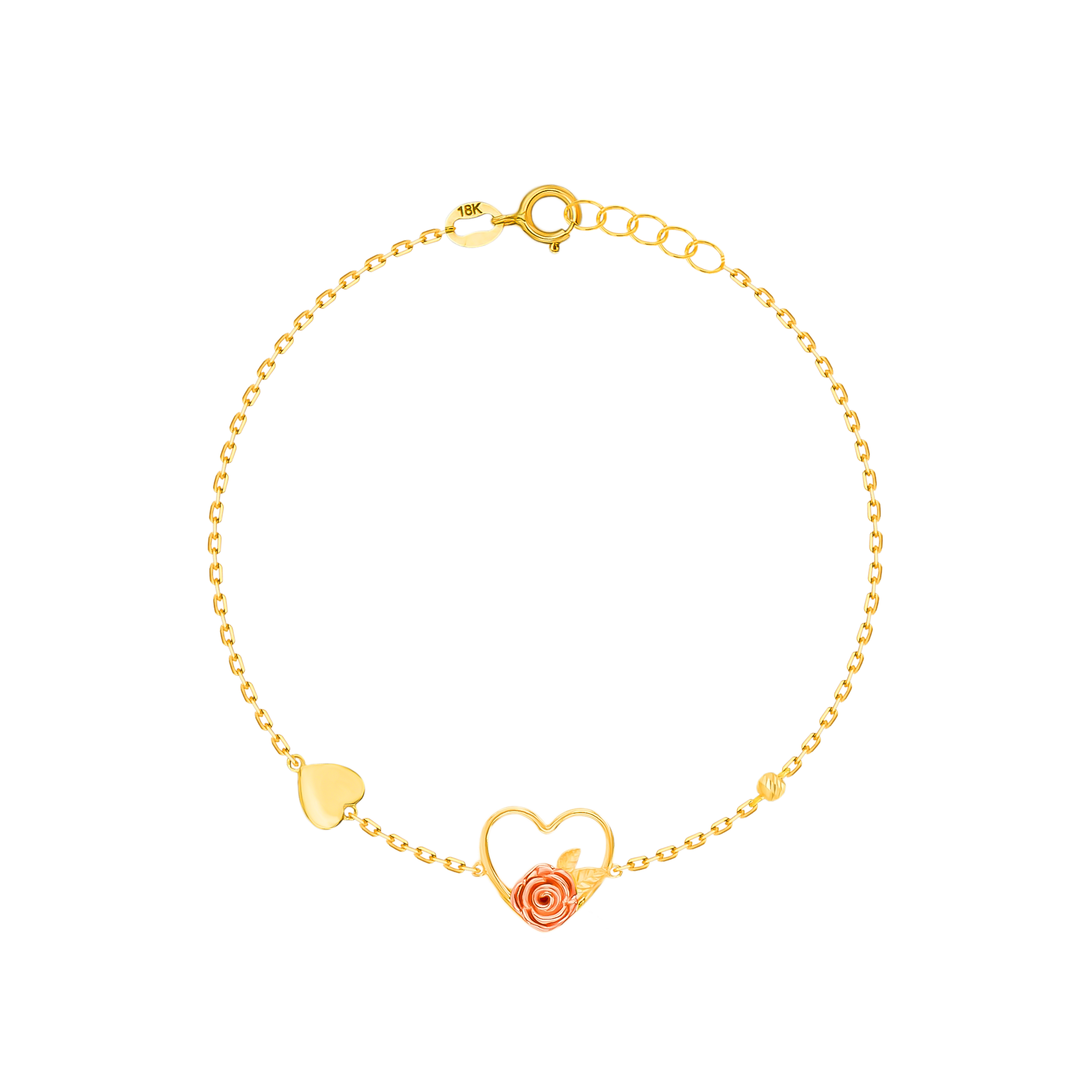 Lanature Rose 18k Yellow And Rose Gold Bracelet