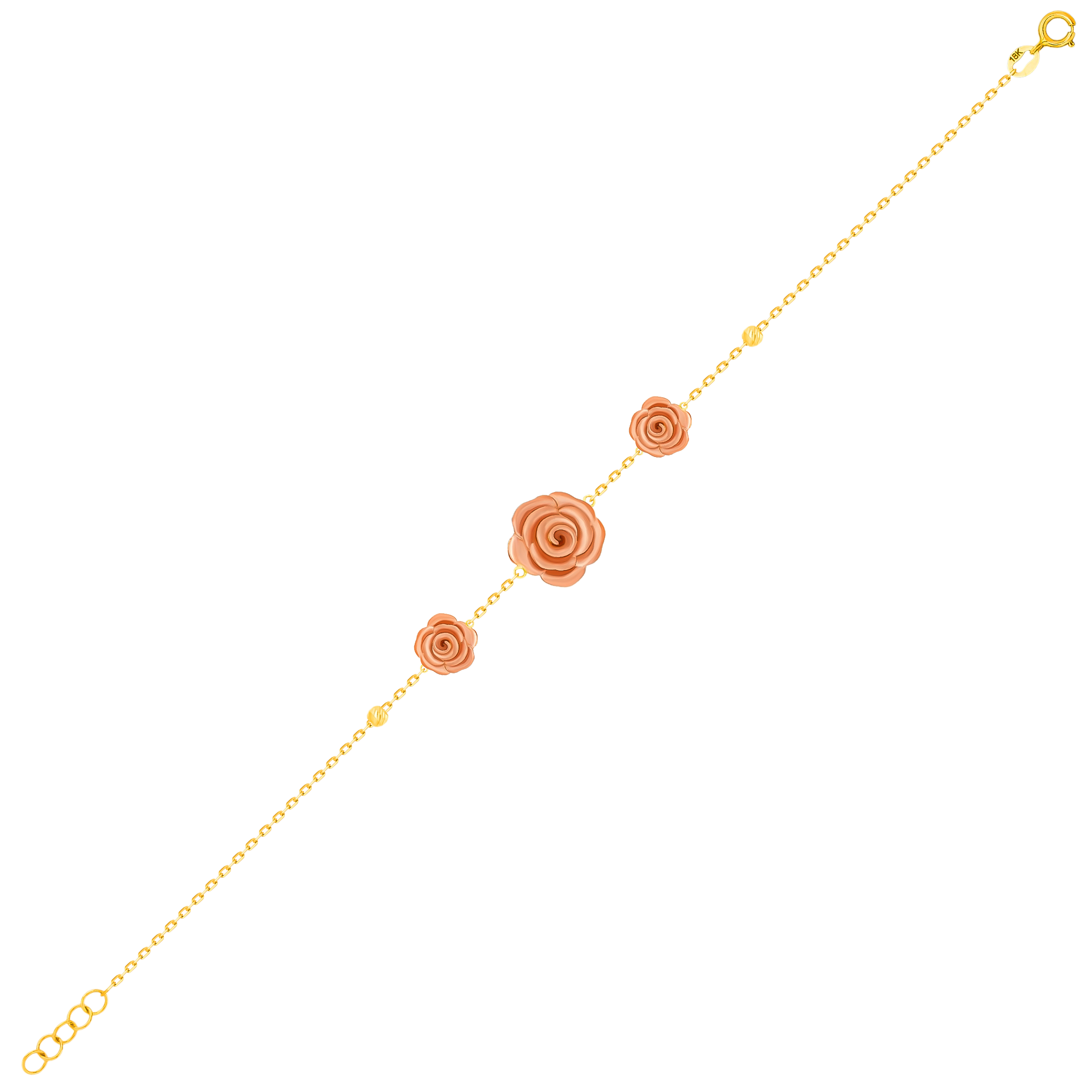 Lanature Rose 18k Yellow And Rose Gold Bracelet