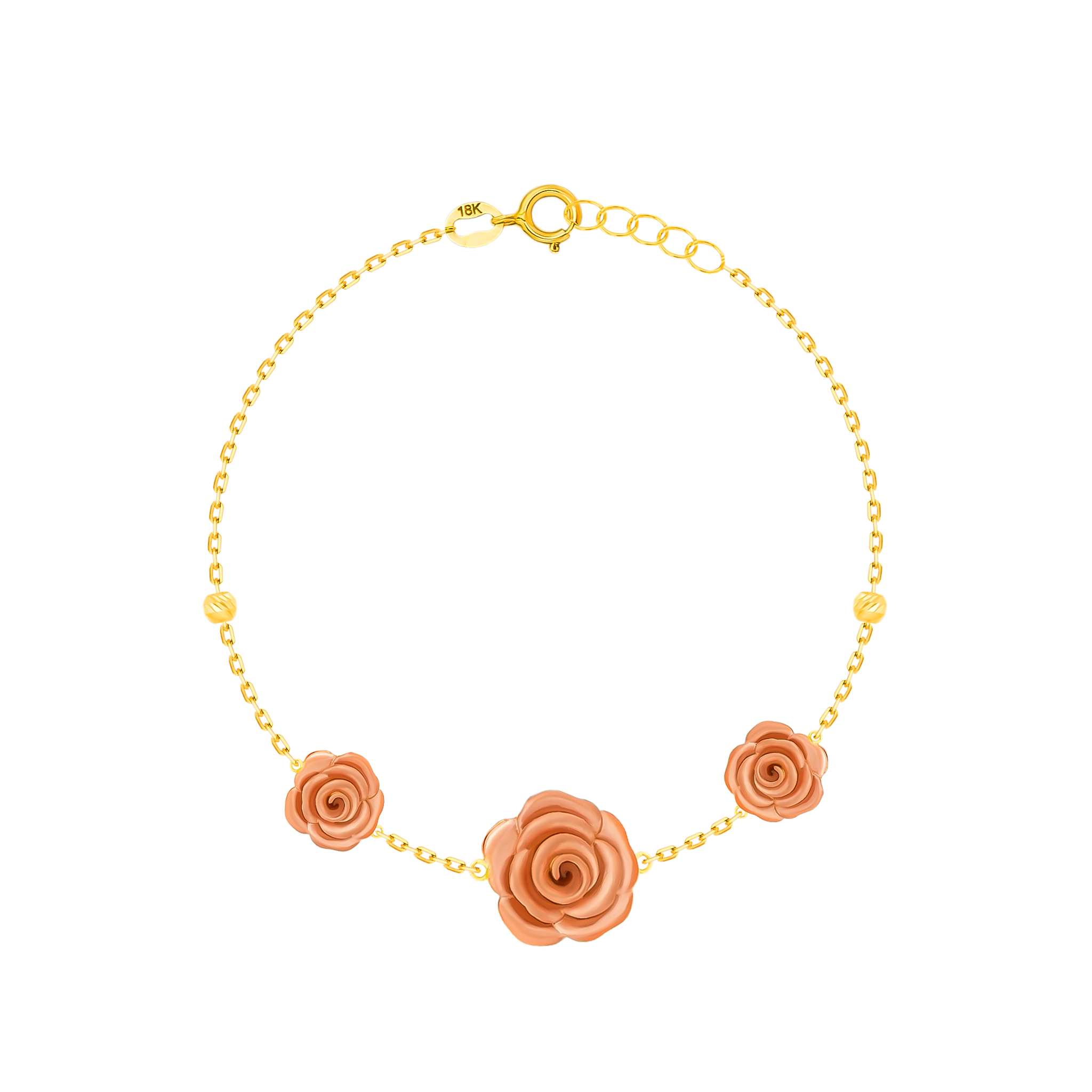 Lanature Rose 18k Yellow And Rose Gold Bracelet