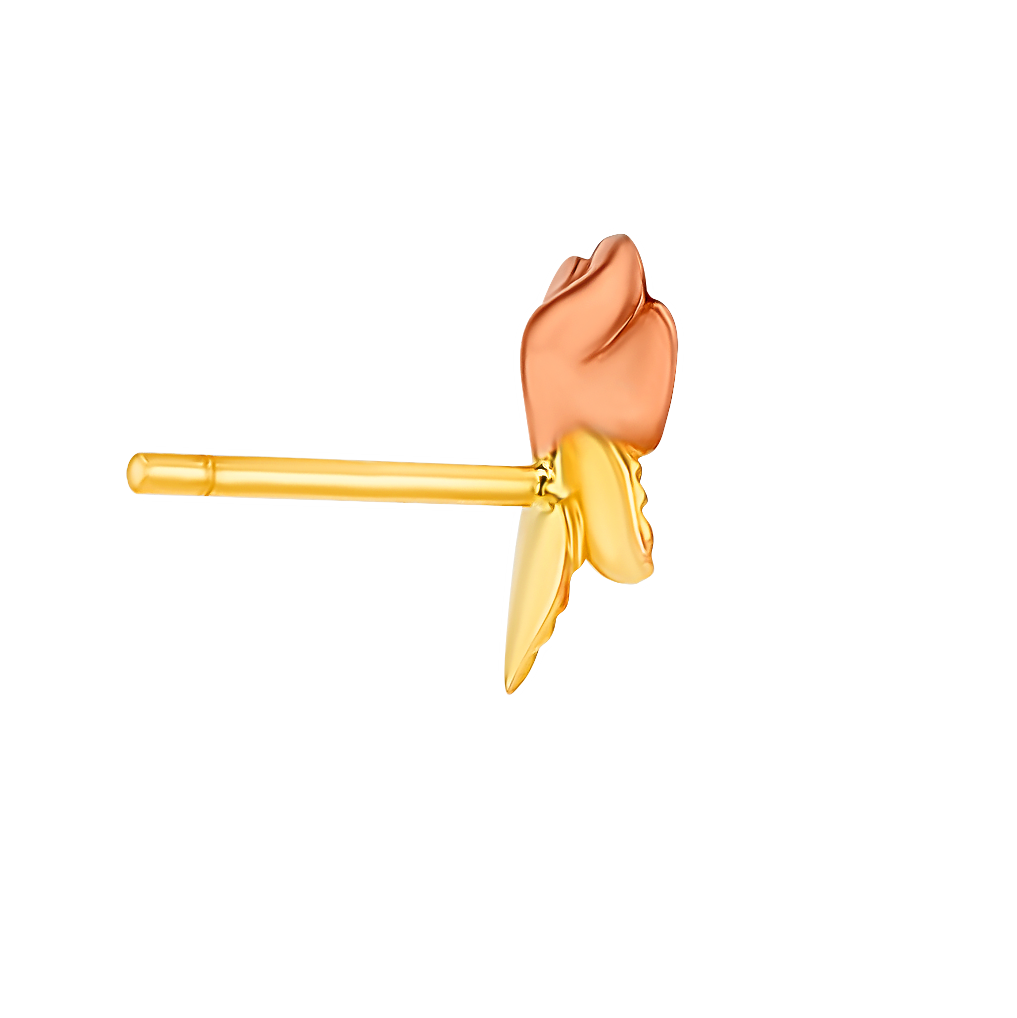 Lanature Rose 18k Yellow And Rose Gold Earrings