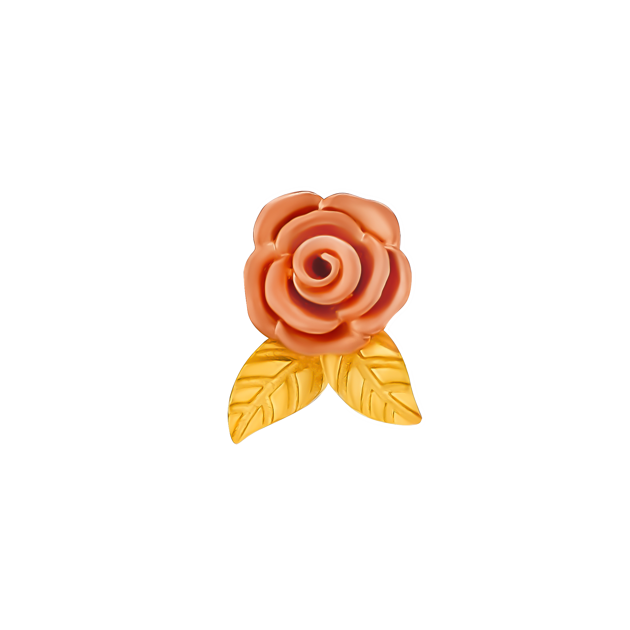 Lanature Rose 18k Yellow And Rose Gold Earrings