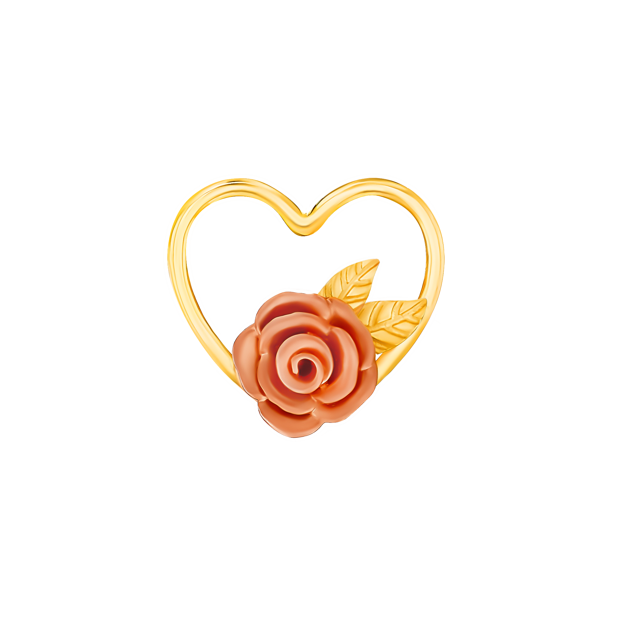 Lanature Rose 18k Yellow And Rose Gold Earrings