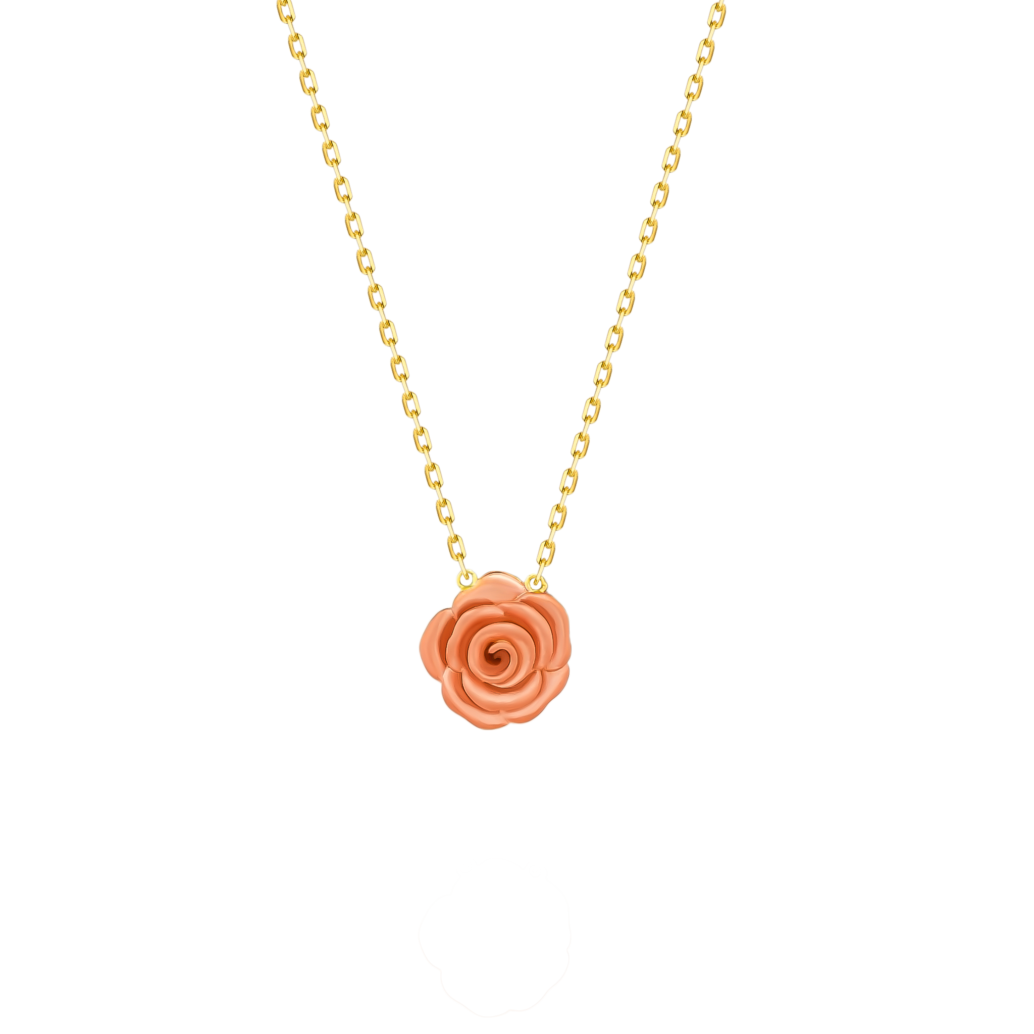Lanature Rose 18k Yellow And Rose Gold Necklace