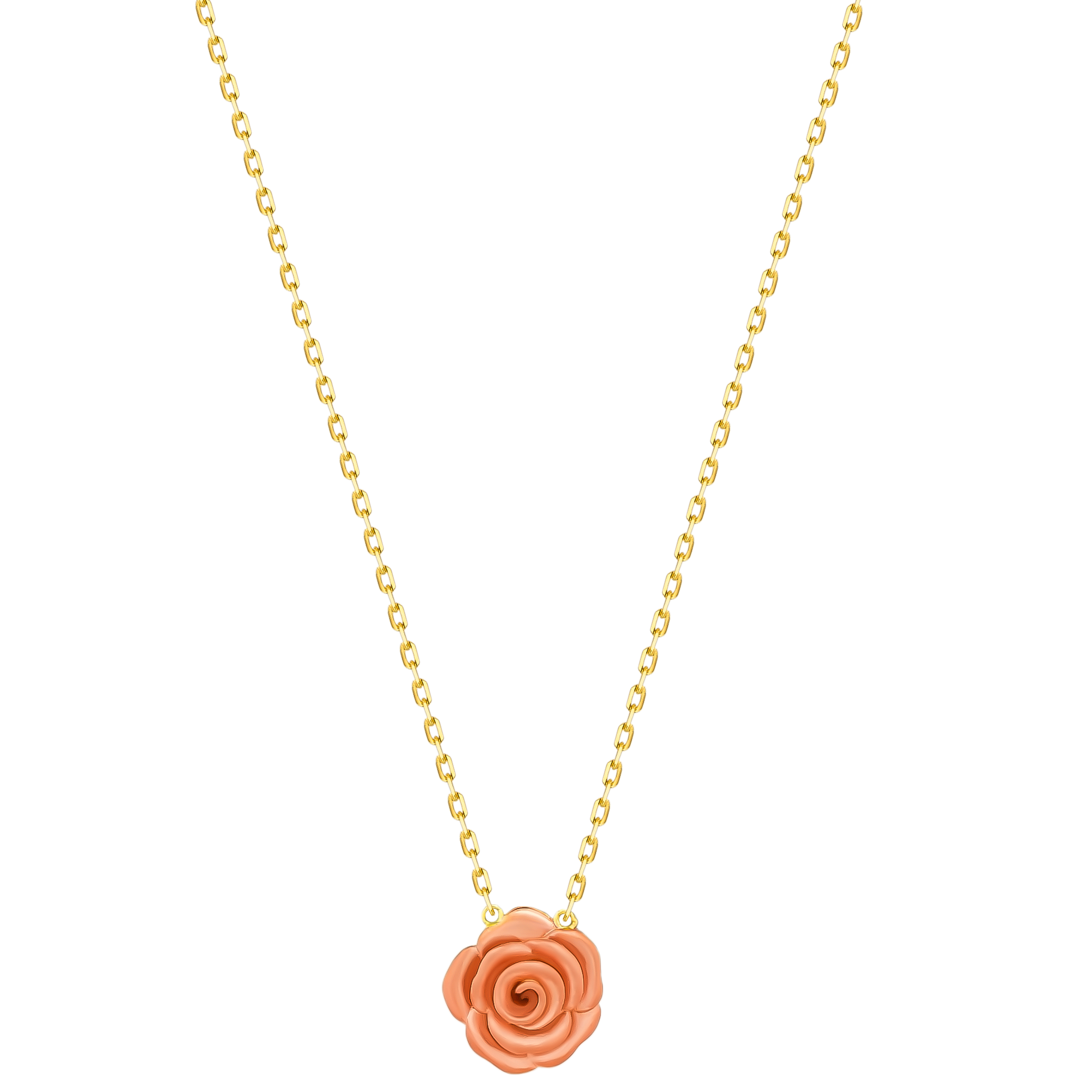 Lanature Rose 18k Yellow And Rose Gold Necklace