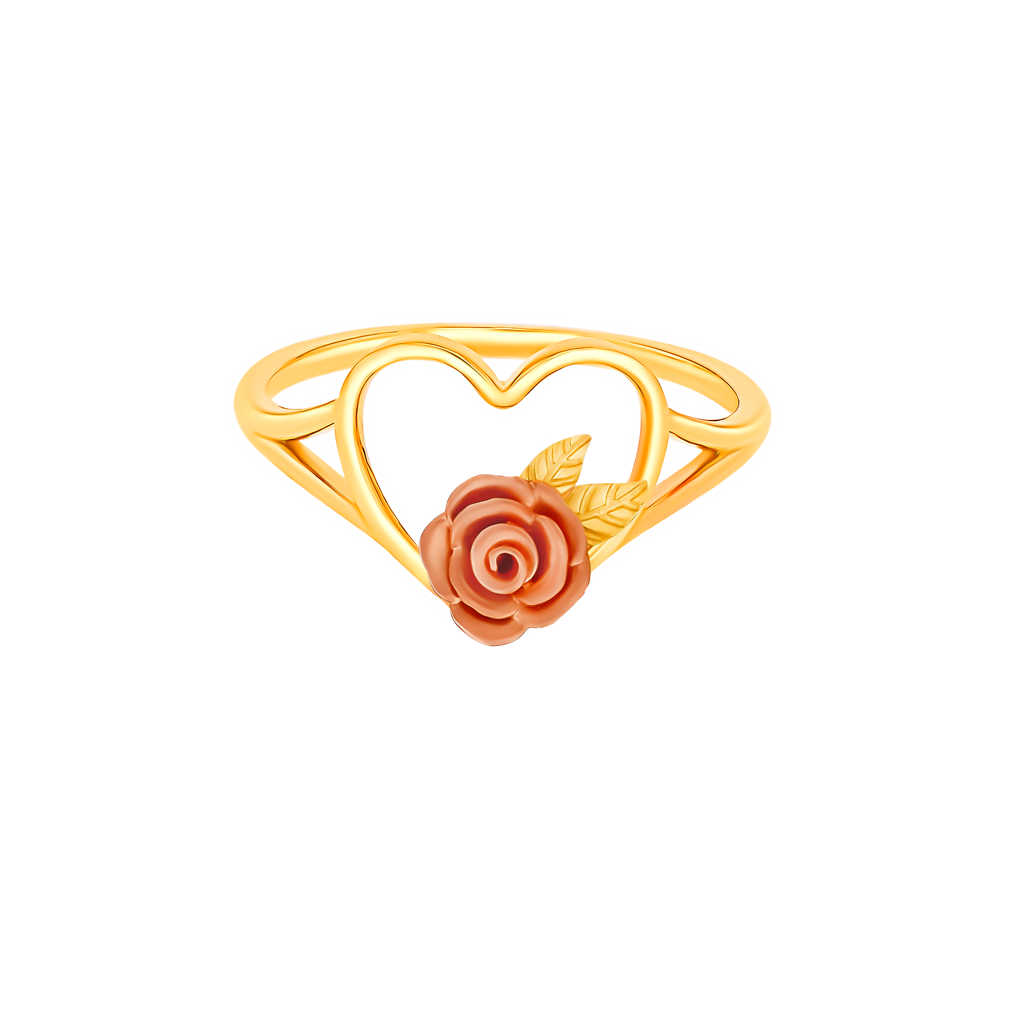 Lanature Rose 18k Yellow And Rose Gold Ring