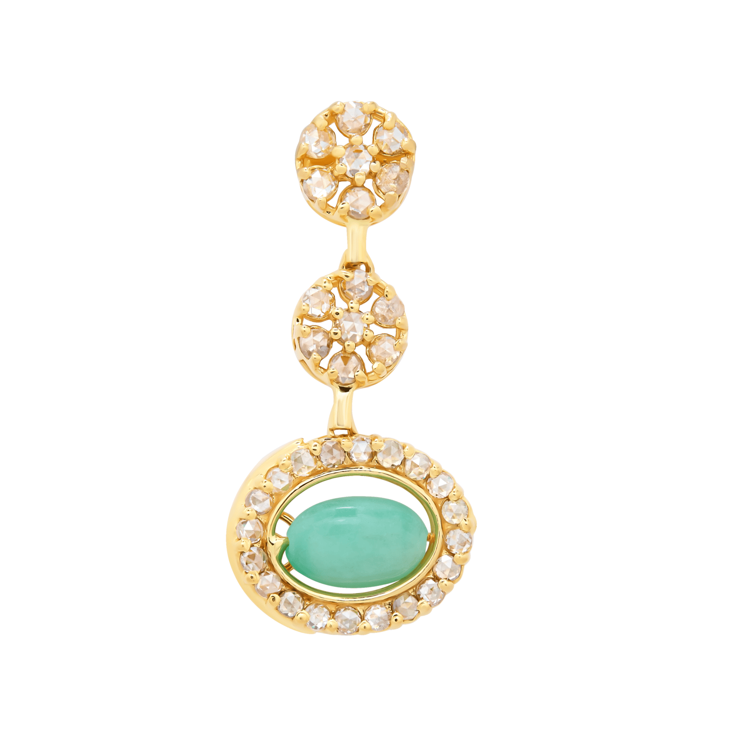 Legacy 22k Yellow Gold Diamond & Emerald Necklace And Earrings