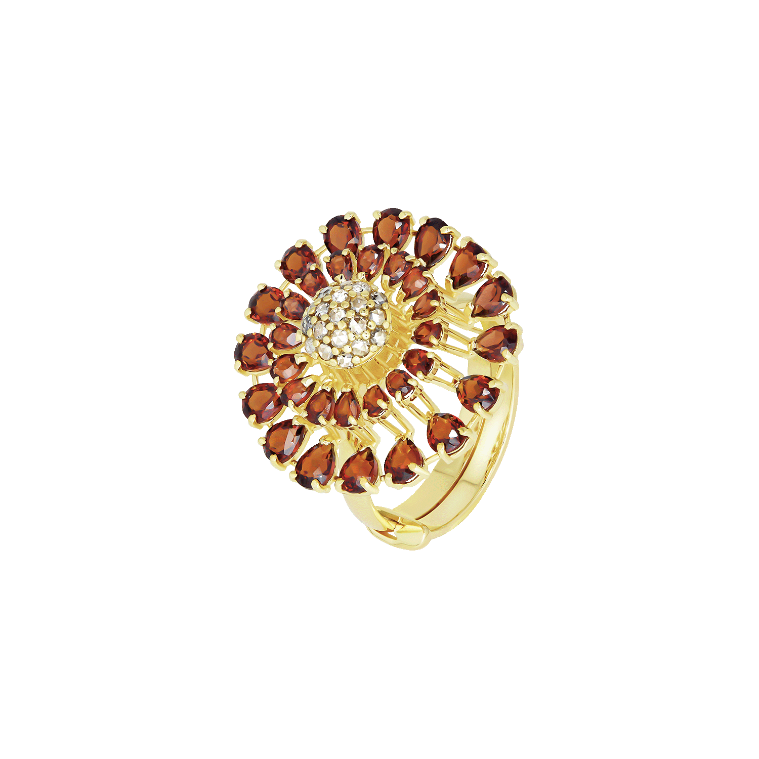 Legacy 22k Gold Diamond And Garnet Ring