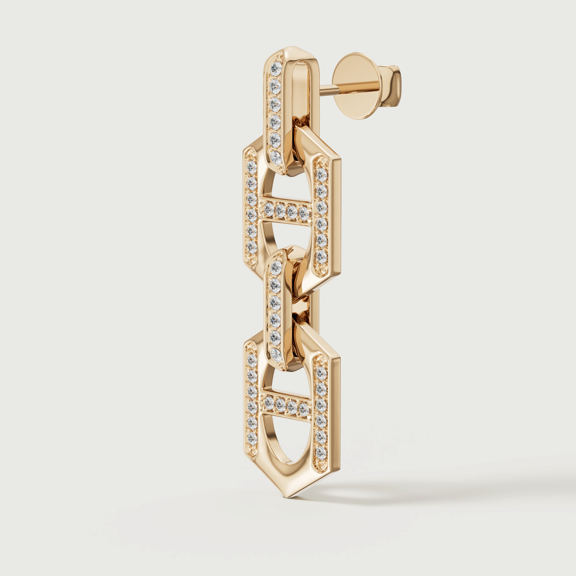 Links Dd Iconica 18K Yellow Gold Diamond Earrings
