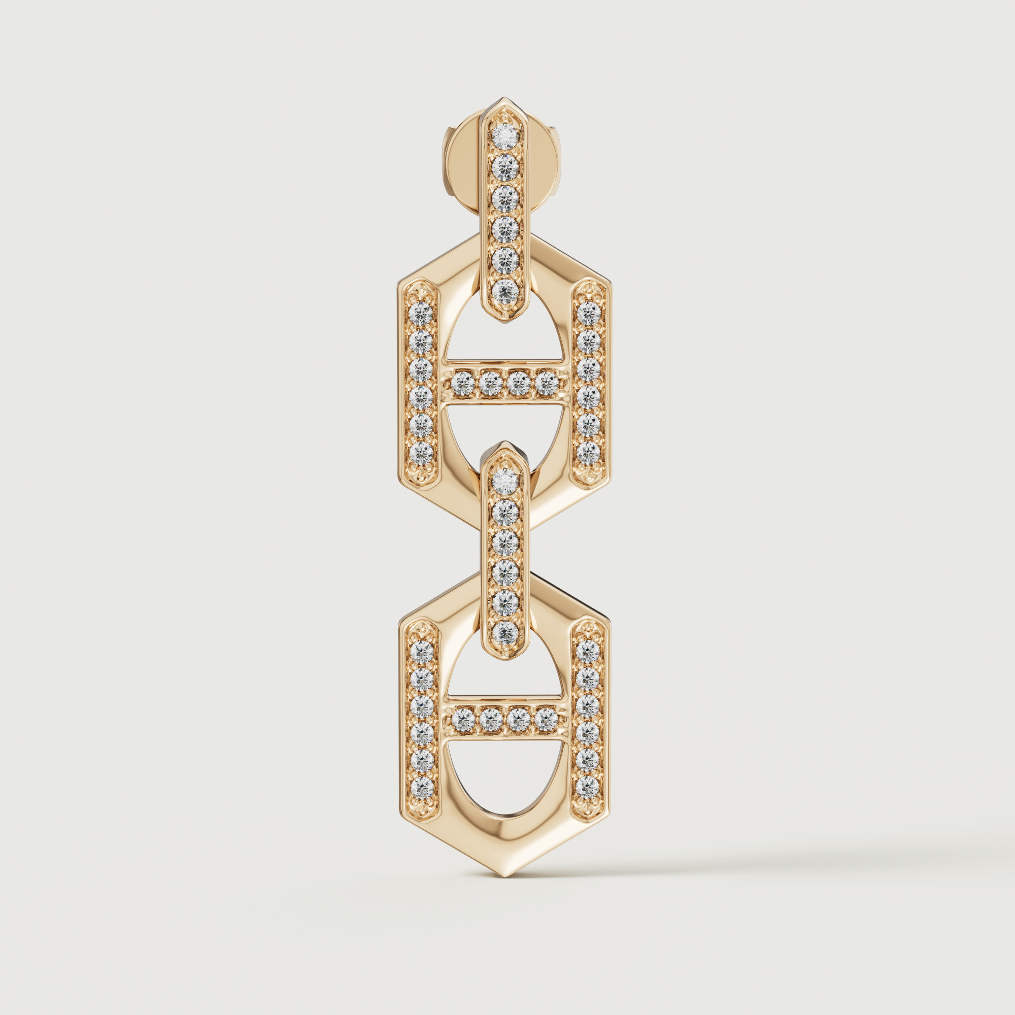 Links Dd Iconica 18K Yellow Gold Diamond Earrings