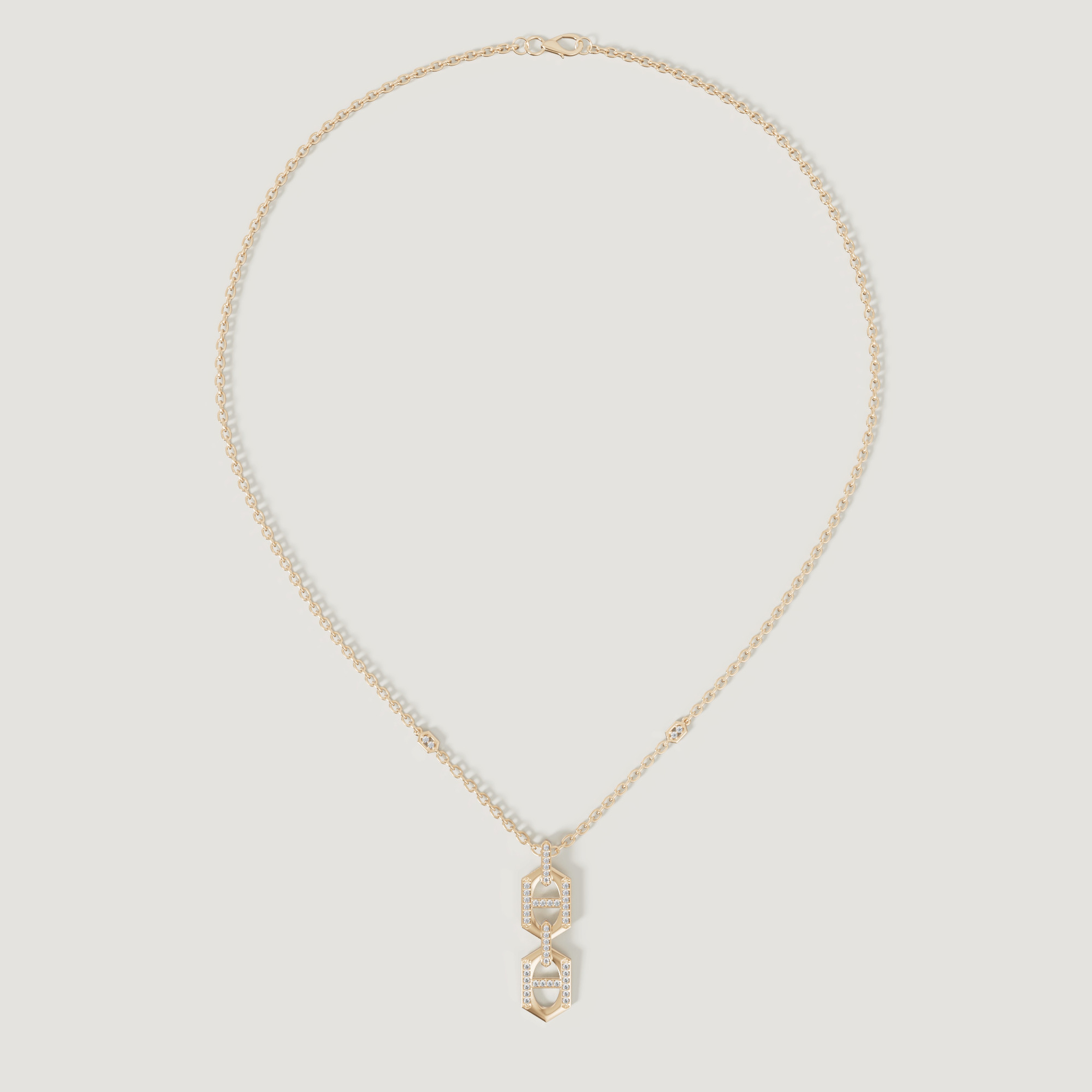 Dd Iconica Diamond Necklace in 18K Yellow Gold