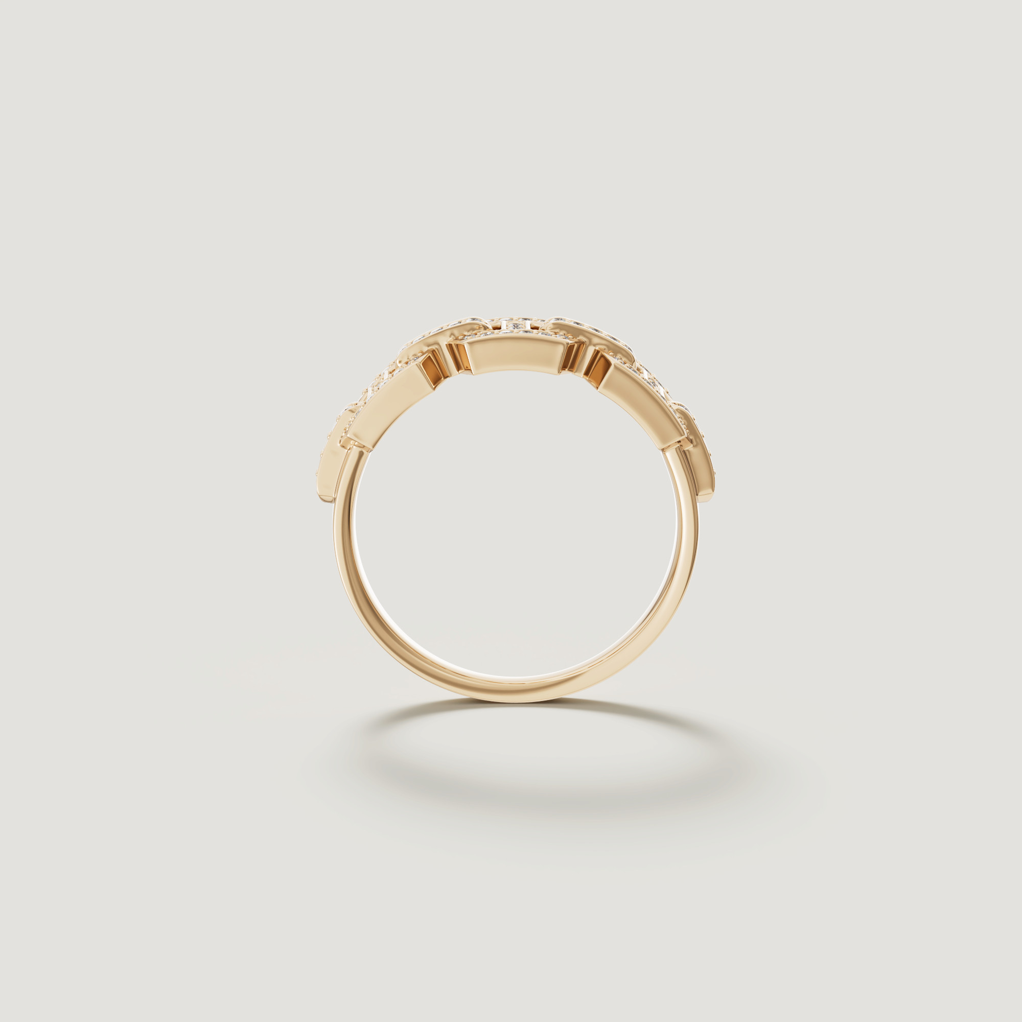 Links Dd Iconica 18k Yellow Gold Diamond Ring