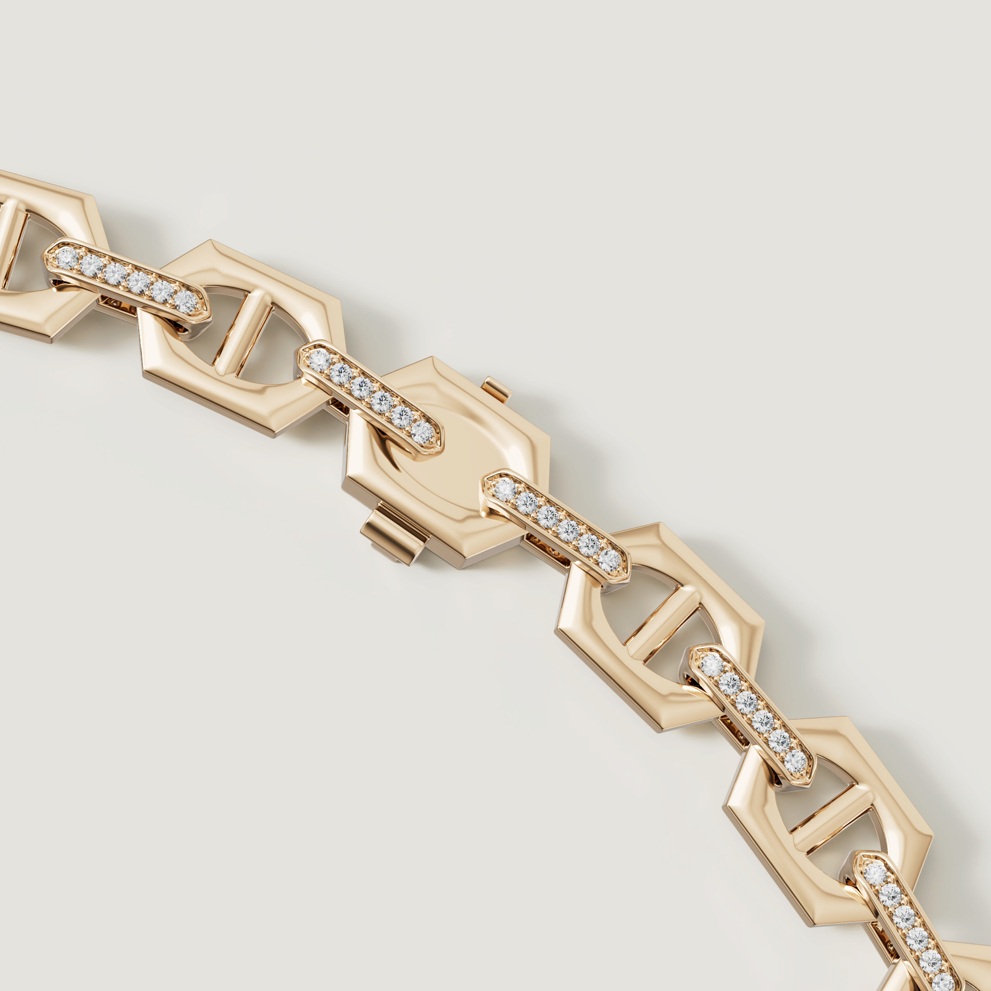 Links High Value 18k Yellow Gold Diamond Necklace