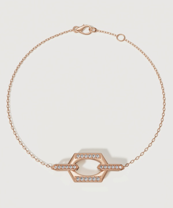 Links Diamond Bracelet in 18K Rose Gold