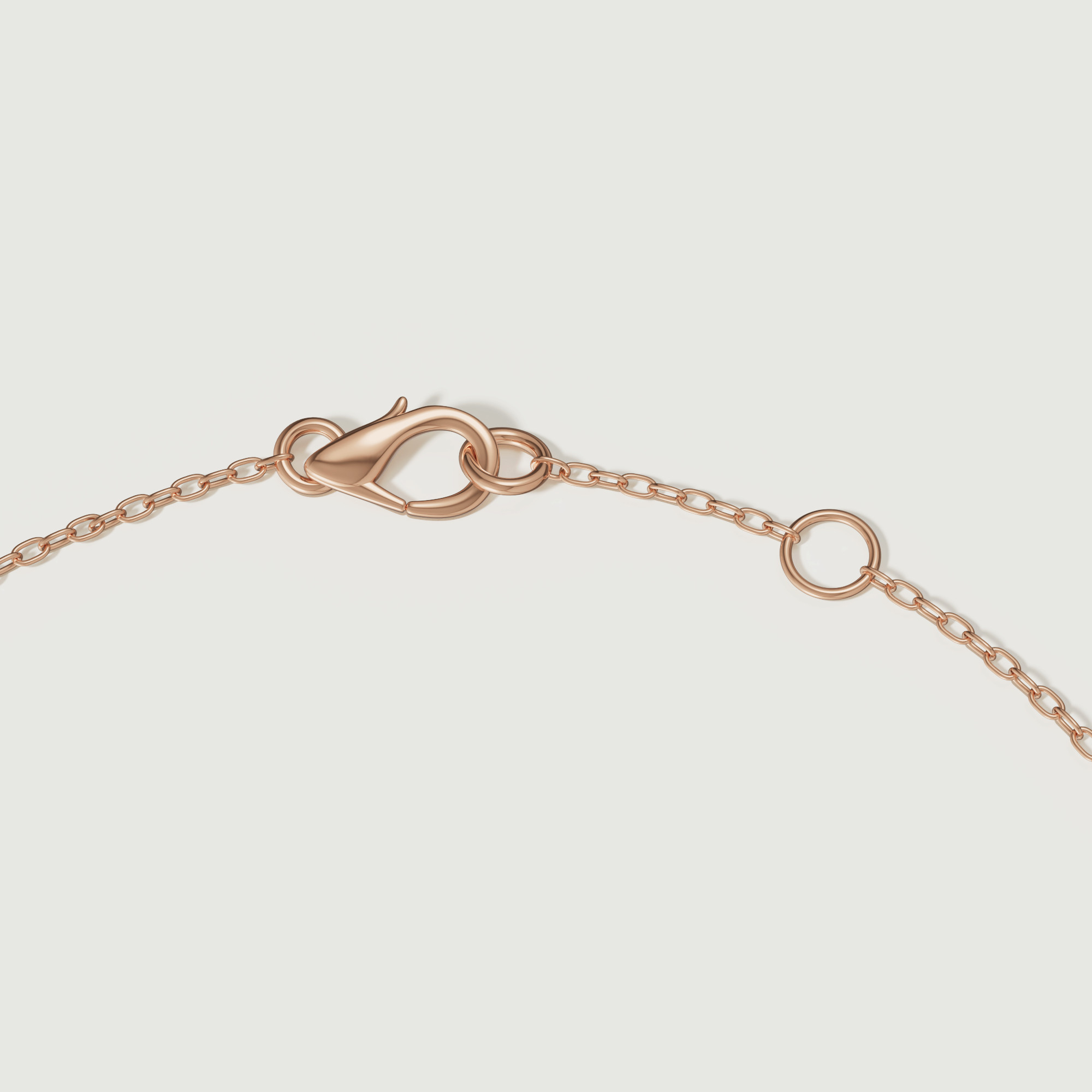 Links Single Diamond Motif Bracelet In 18k Rose Gold