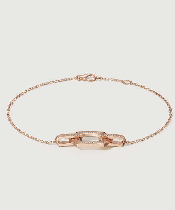 Links Diamond Bracelet in 18K Rose Gold