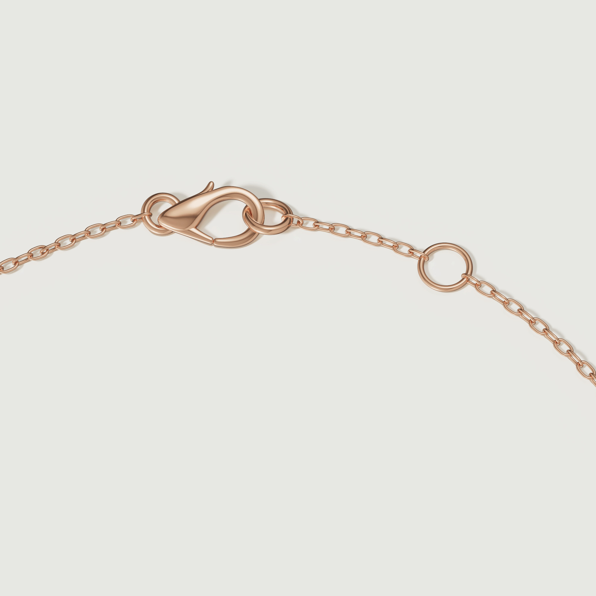 Links Single & Double Diamond Motif Bracelet In 18k Rose Gold