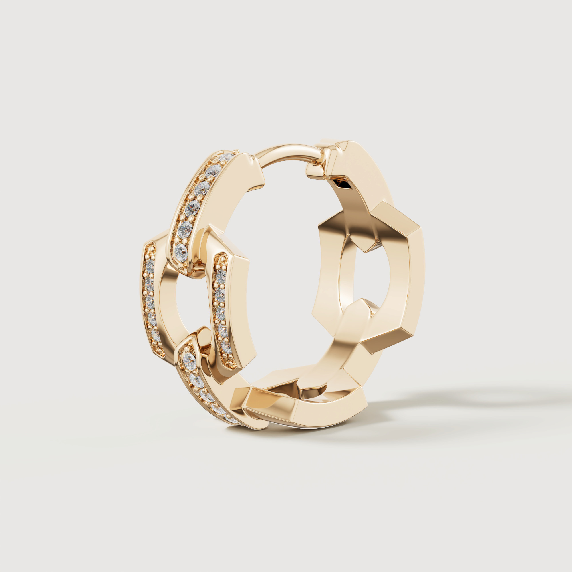 Links 18k Yellow Gold Diamond Earrings