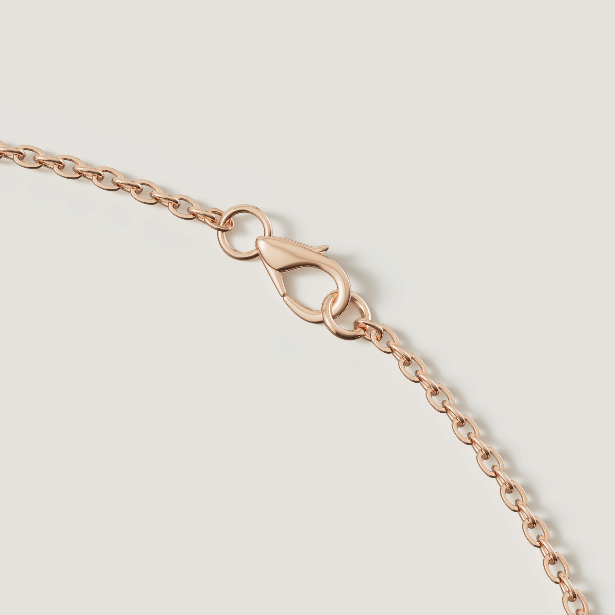 Links 18k Rose Gold Necklace With Diamonds