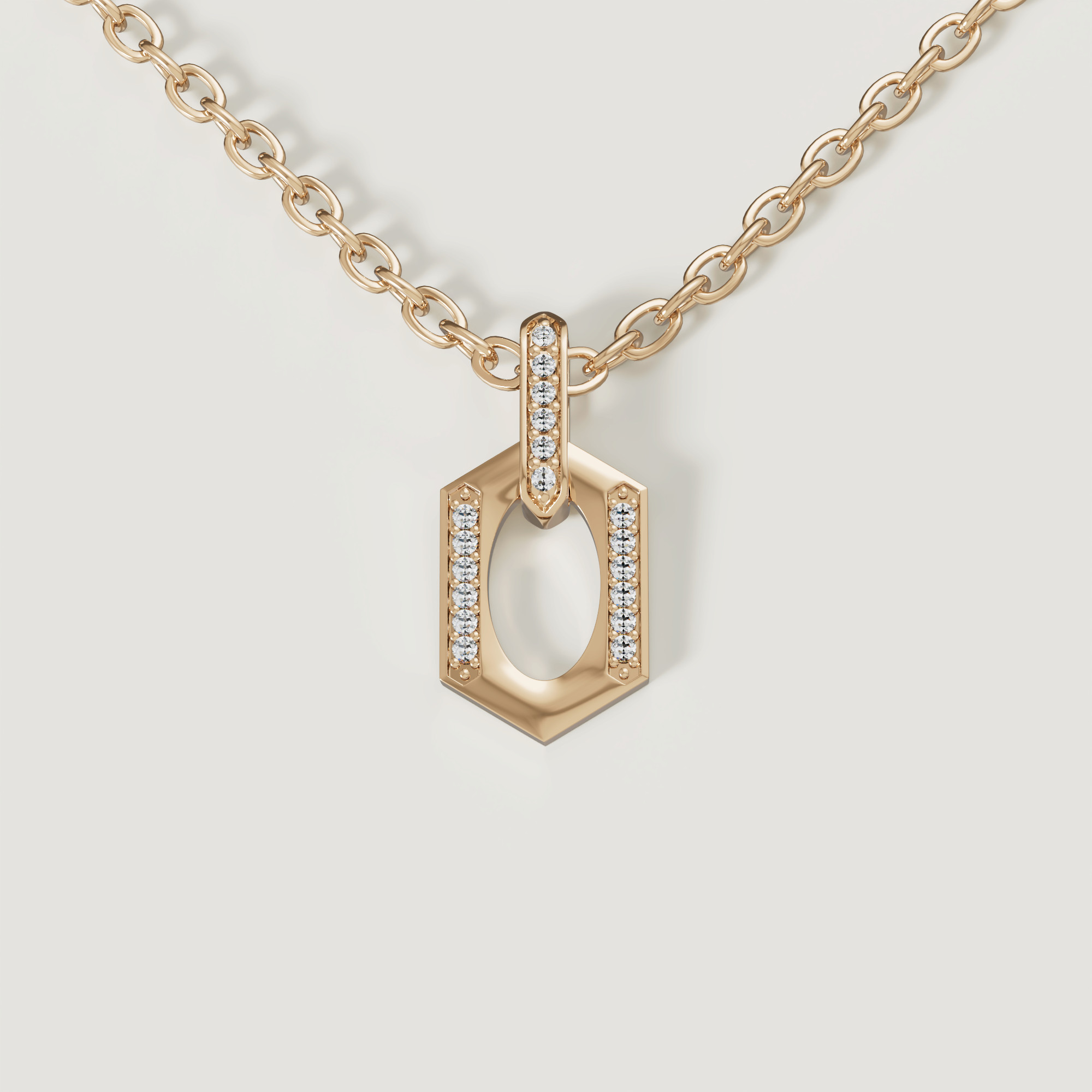 Links 18k Yellow Gold Diamond Necklace