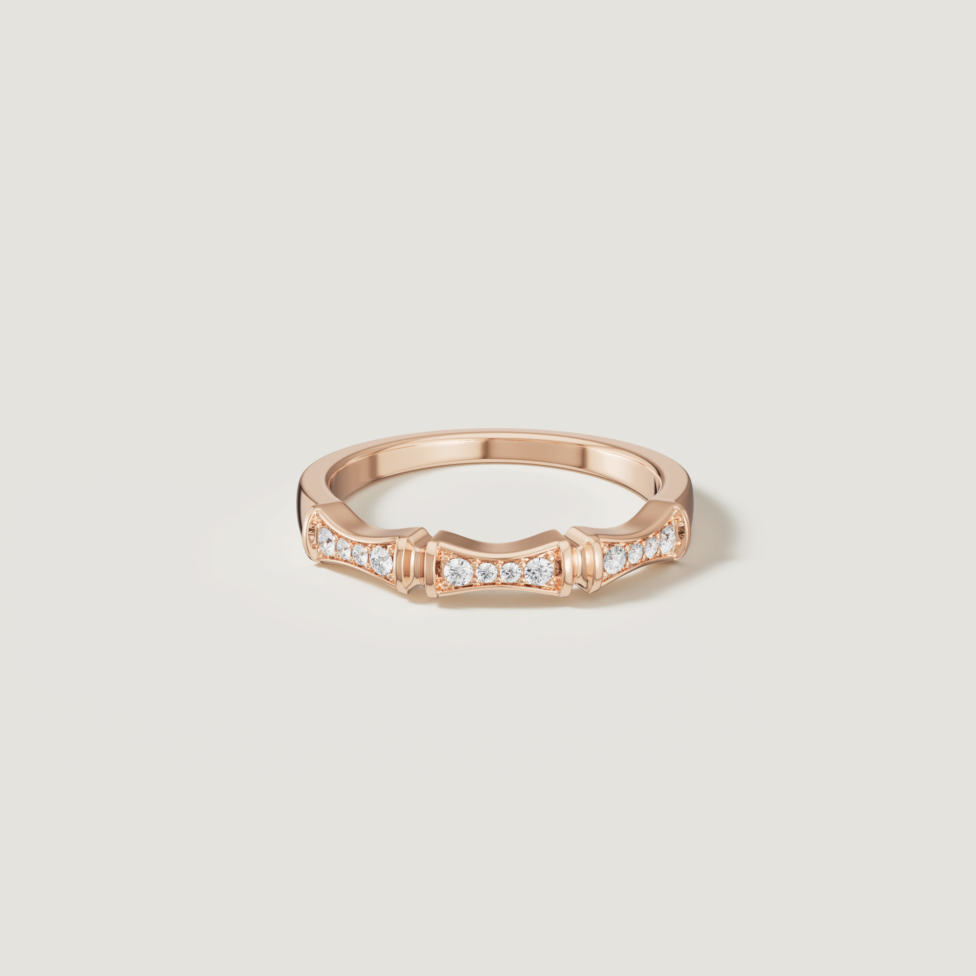 Links Stackable Diamond Ring 18k Yellow Gold
