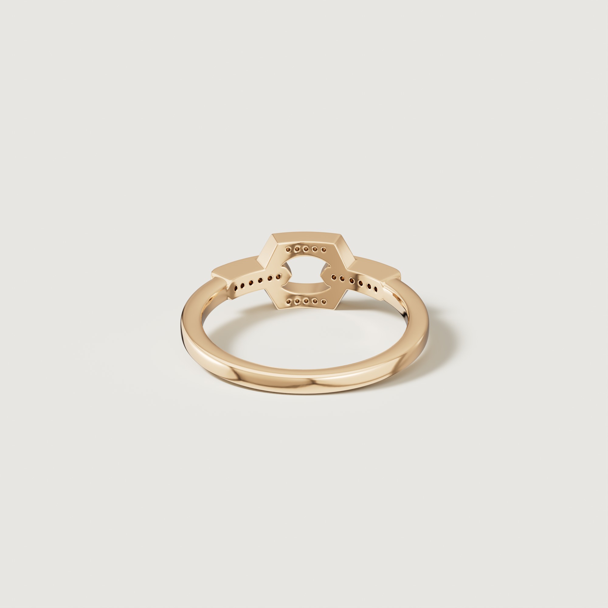 Links 18k Yellow Gold Diamond Ring