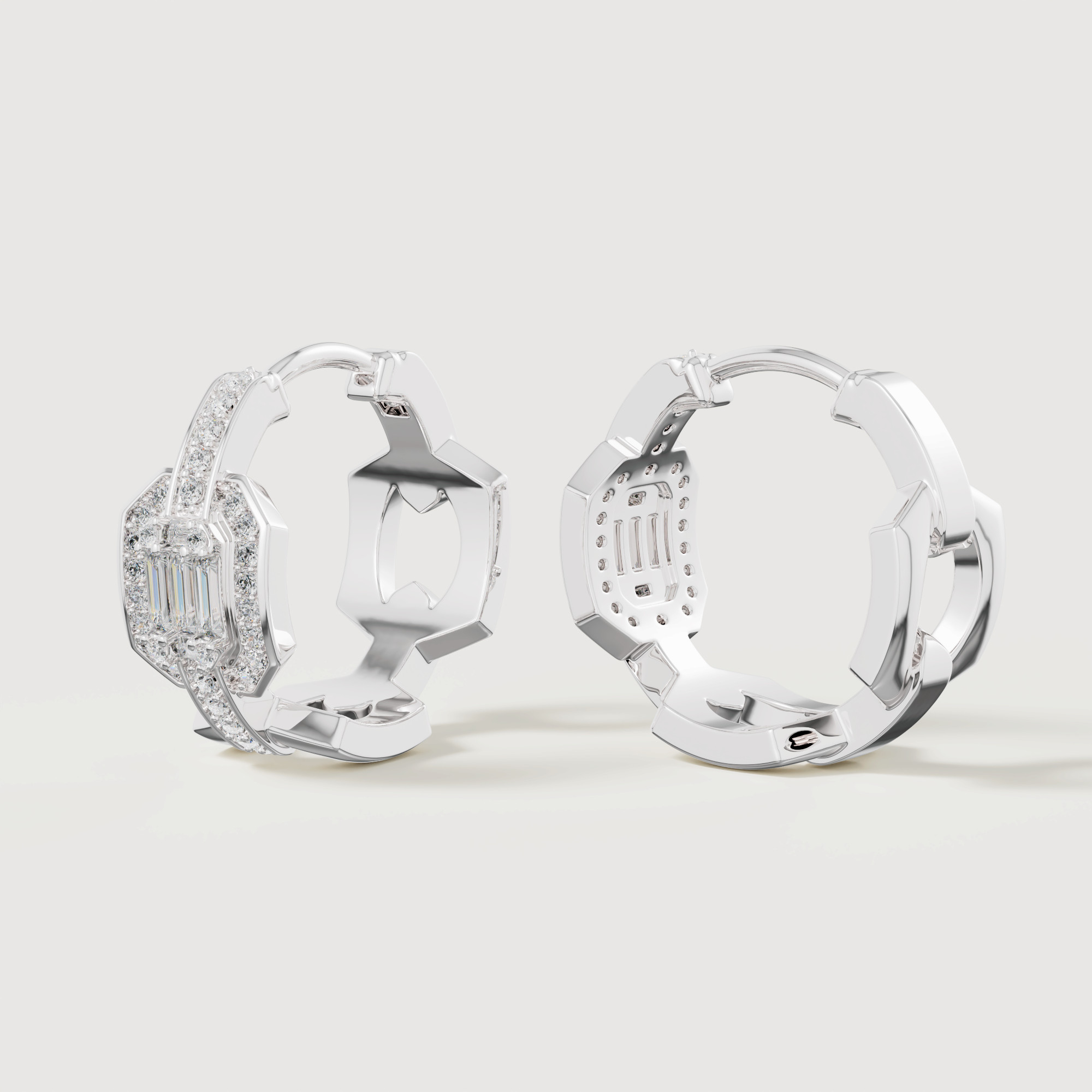 Links Luminara 18k White Gold Diamond Earrings