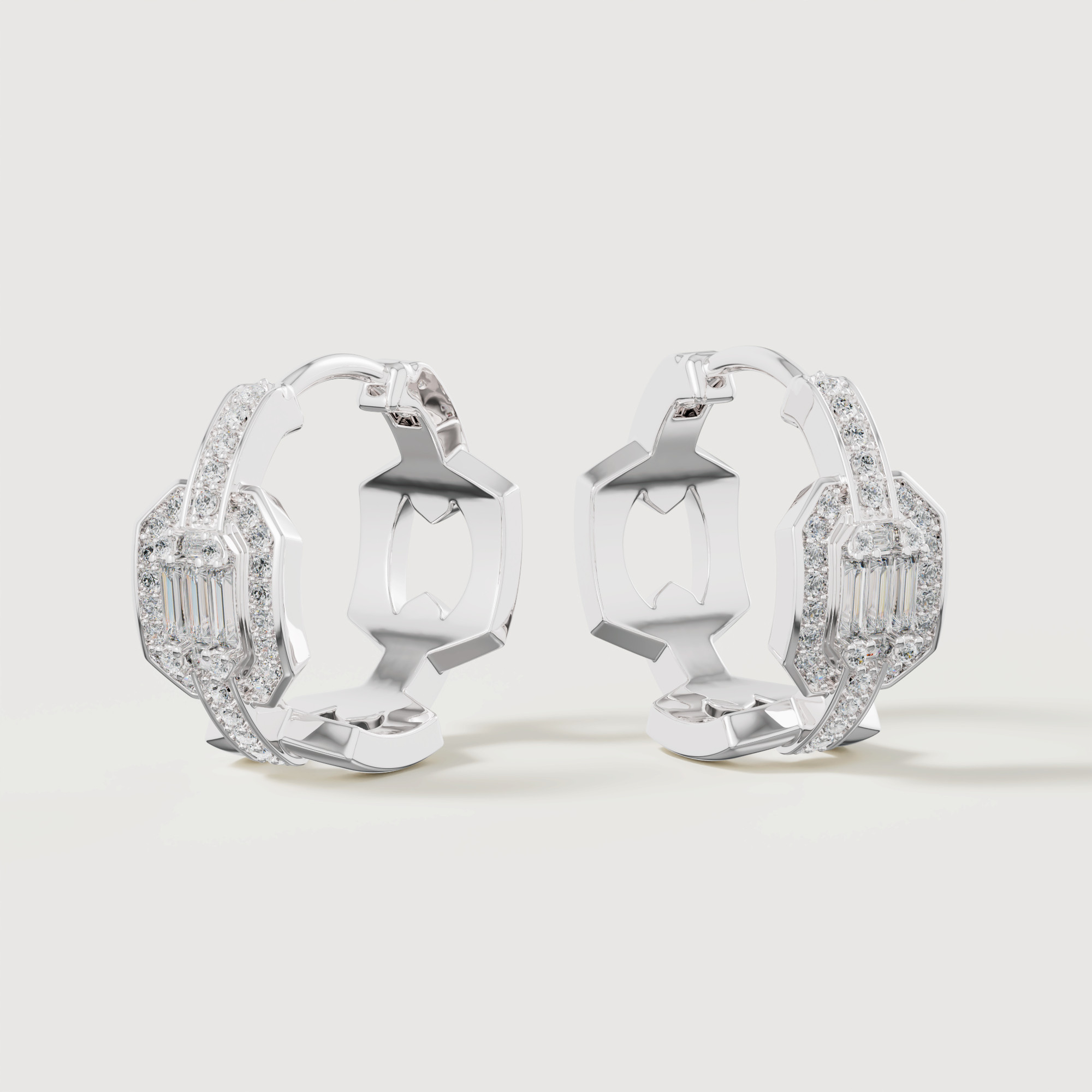 Links Luminara 18k White Gold Diamond Earrings