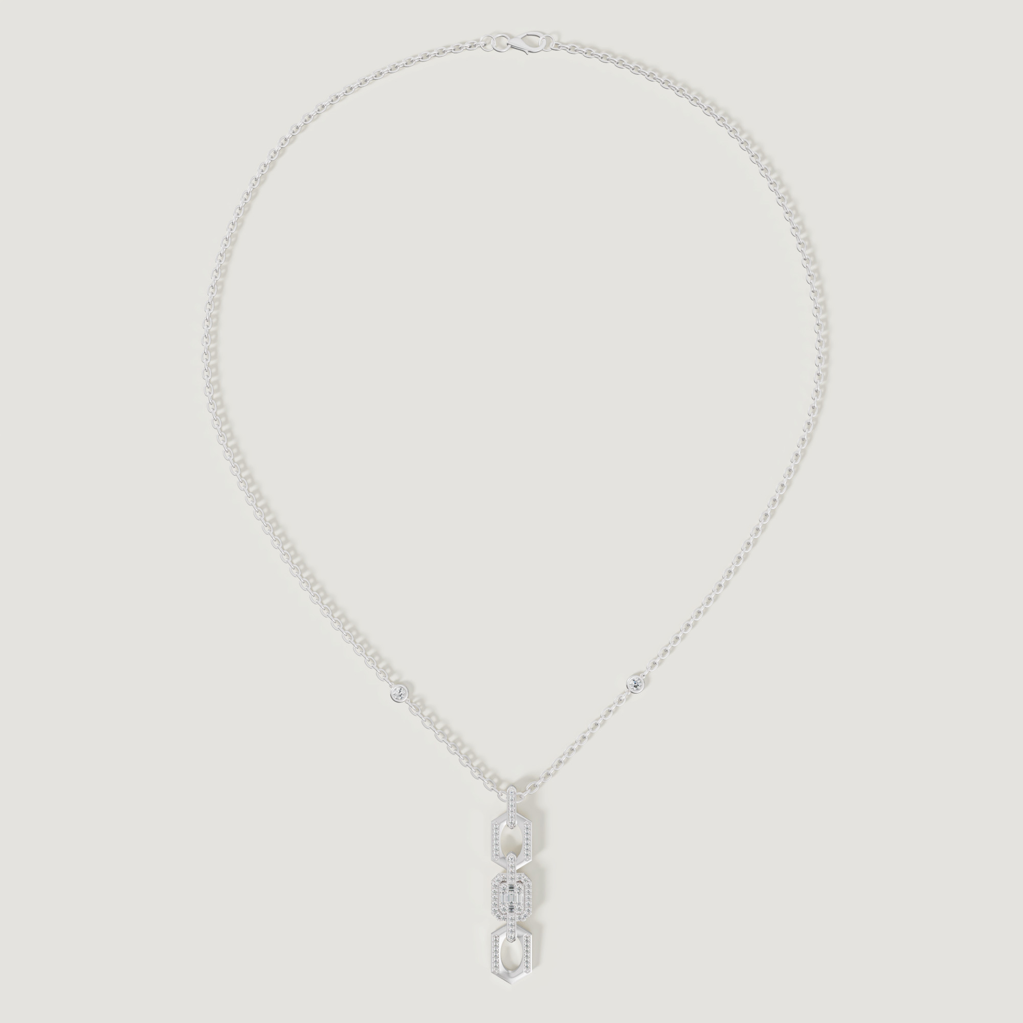 Links Luminara 18k White Gold Diamond Necklace
