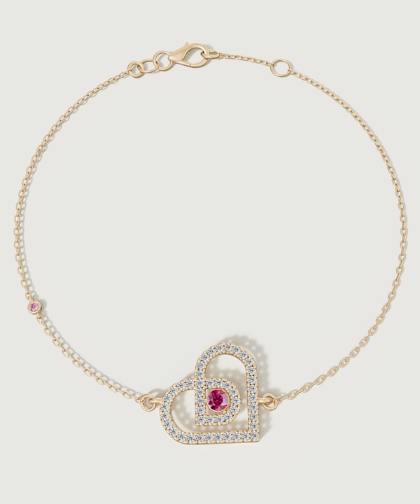 Lbd 2025 Diamond Bracelet in 18K Rose Gold & Ruby