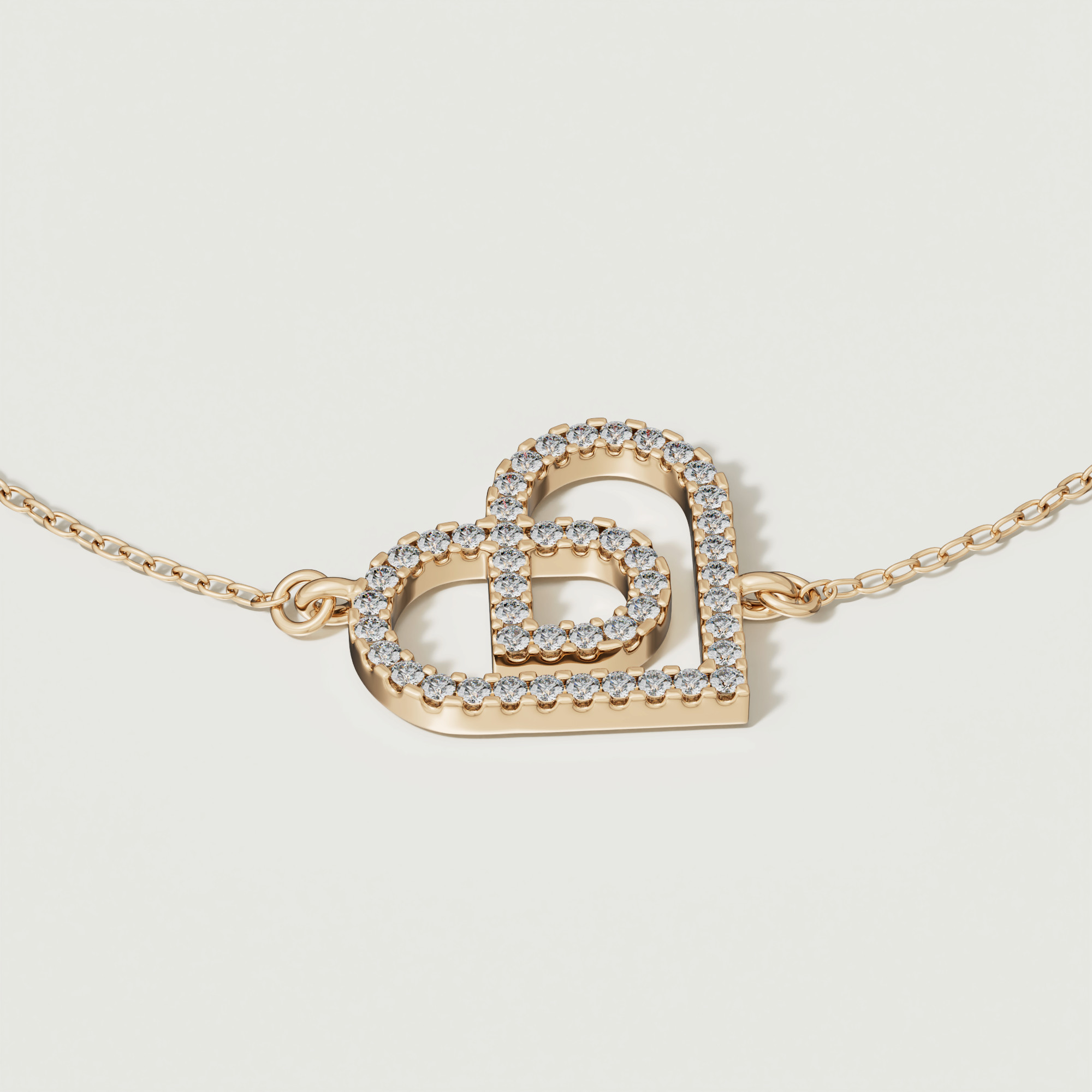 Love By Damas 18k Yellow Gold Diamond Heart Bracelet