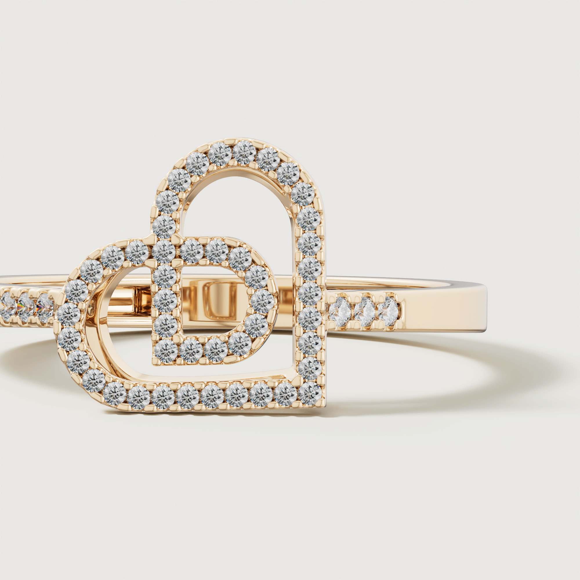 Love By Damas 18k Yellow Gold Diamond Heart Ring