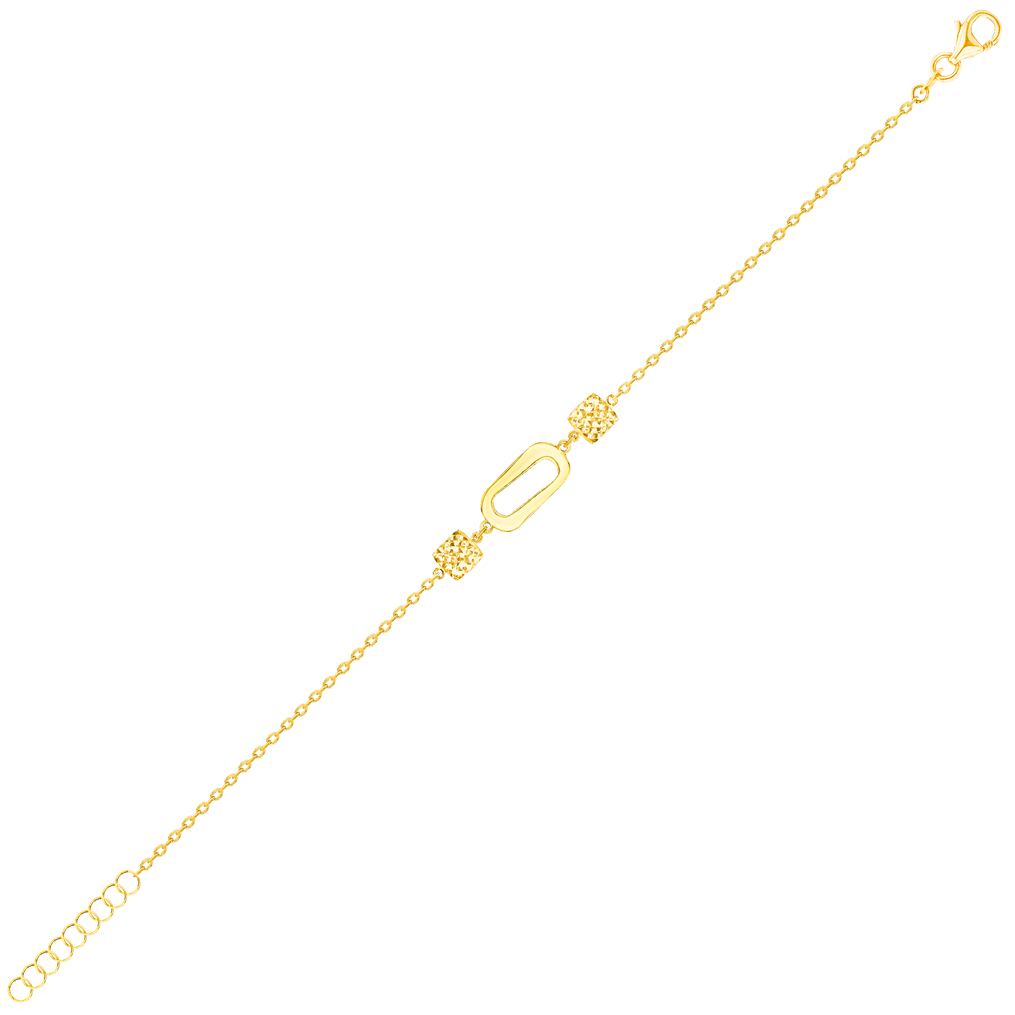 Yellow Gold Clips Bracelet