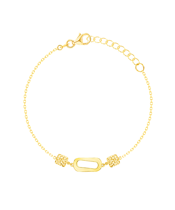 Yellow Gold Clips Bracelet