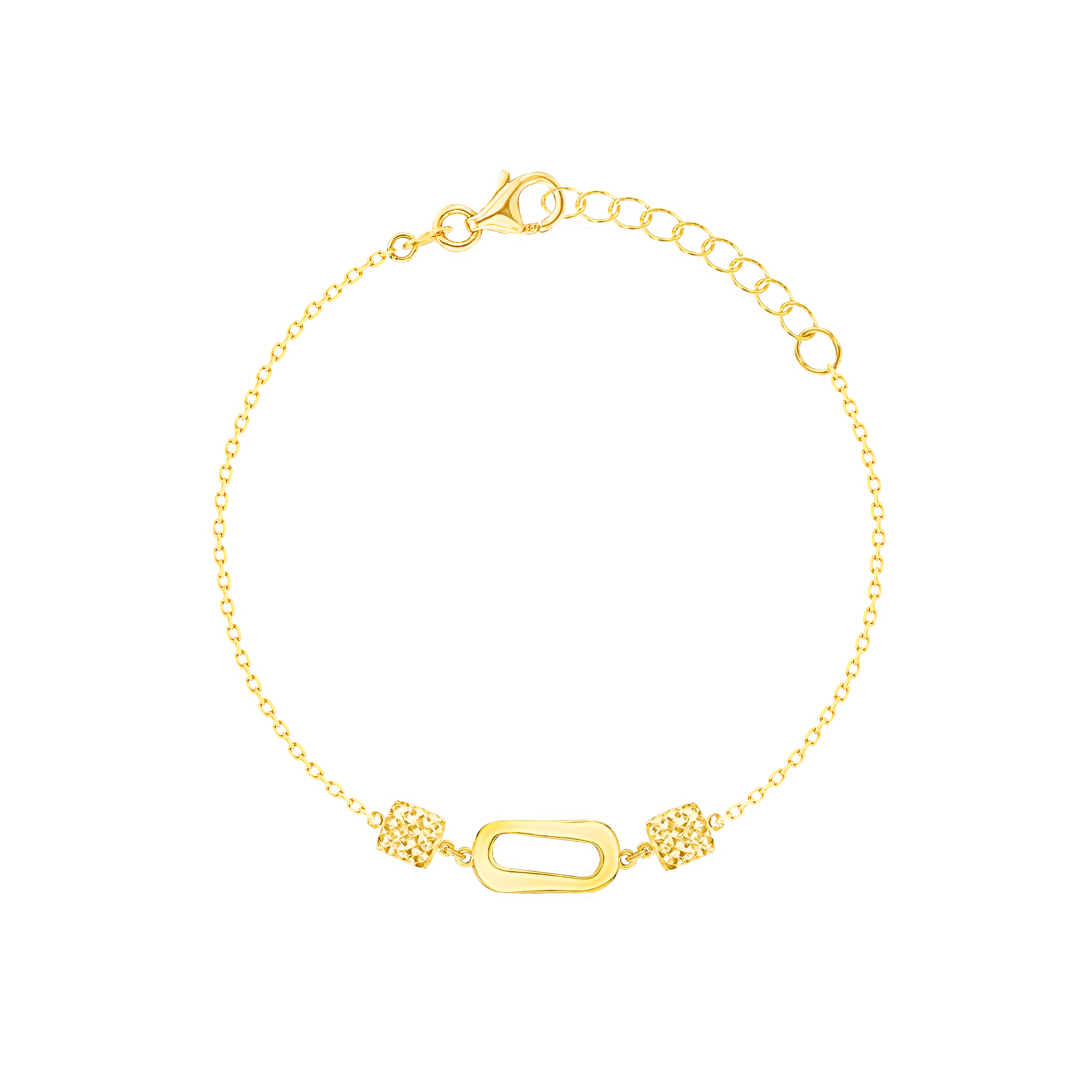 Yellow Gold Clips Bracelet