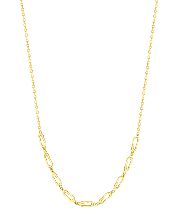 Yellow Gold Clips Necklace