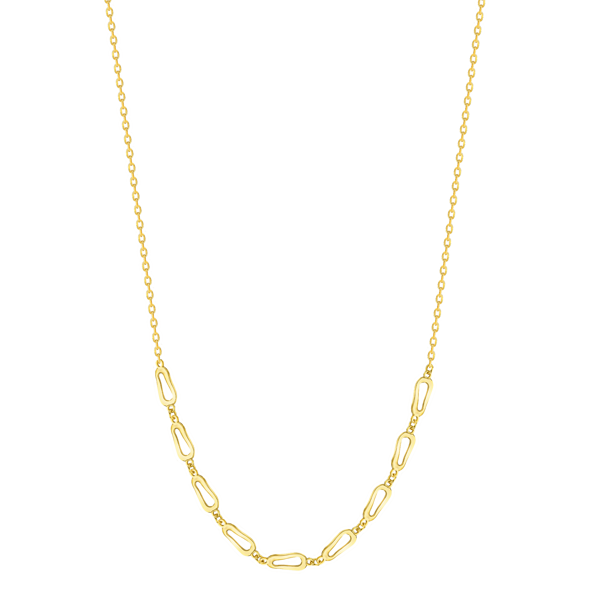Yellow Gold Clips Necklace