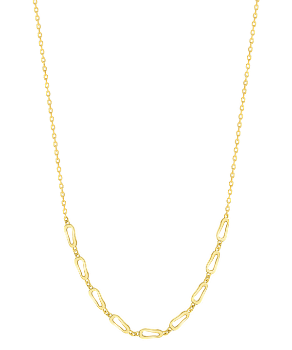 Yellow Gold Clips Necklace