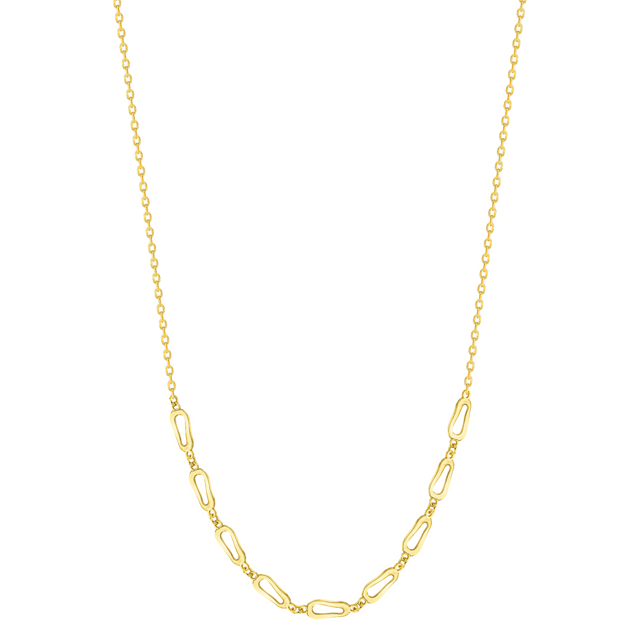 Yellow Gold Clips Necklace