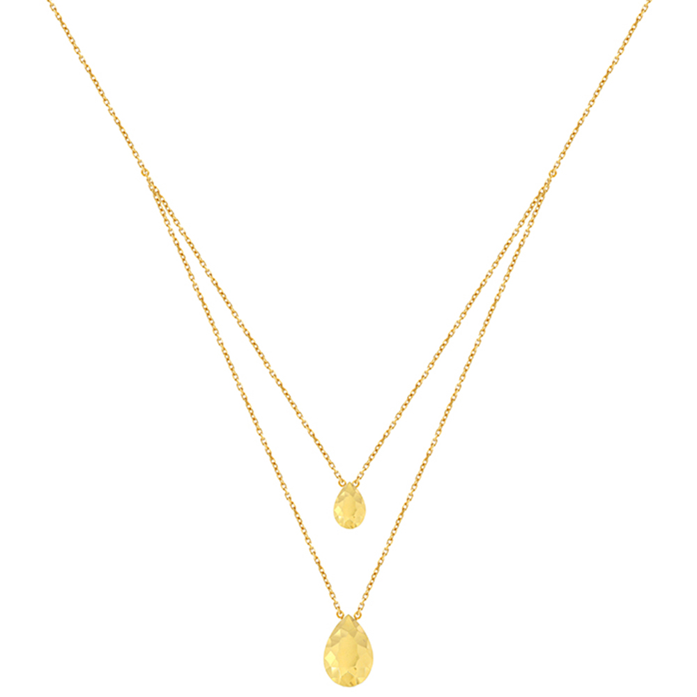 Moda Diamante 18k Yellow Gold Necklace