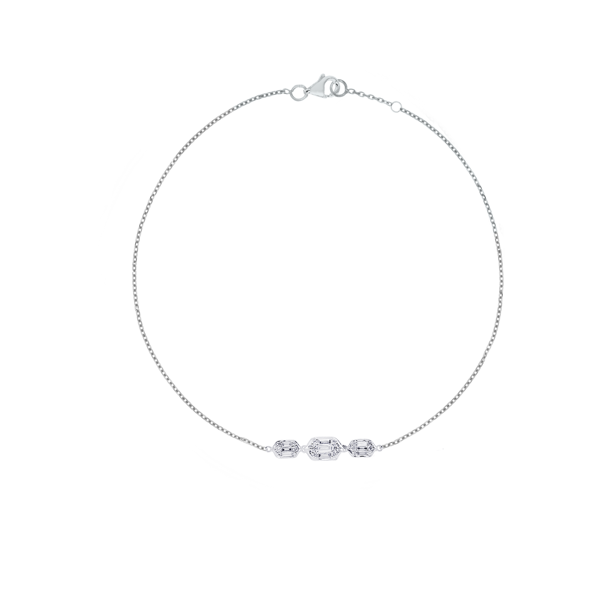 Palace Baguette 0 21 Carat Diamond Bracelet 18k White Gold