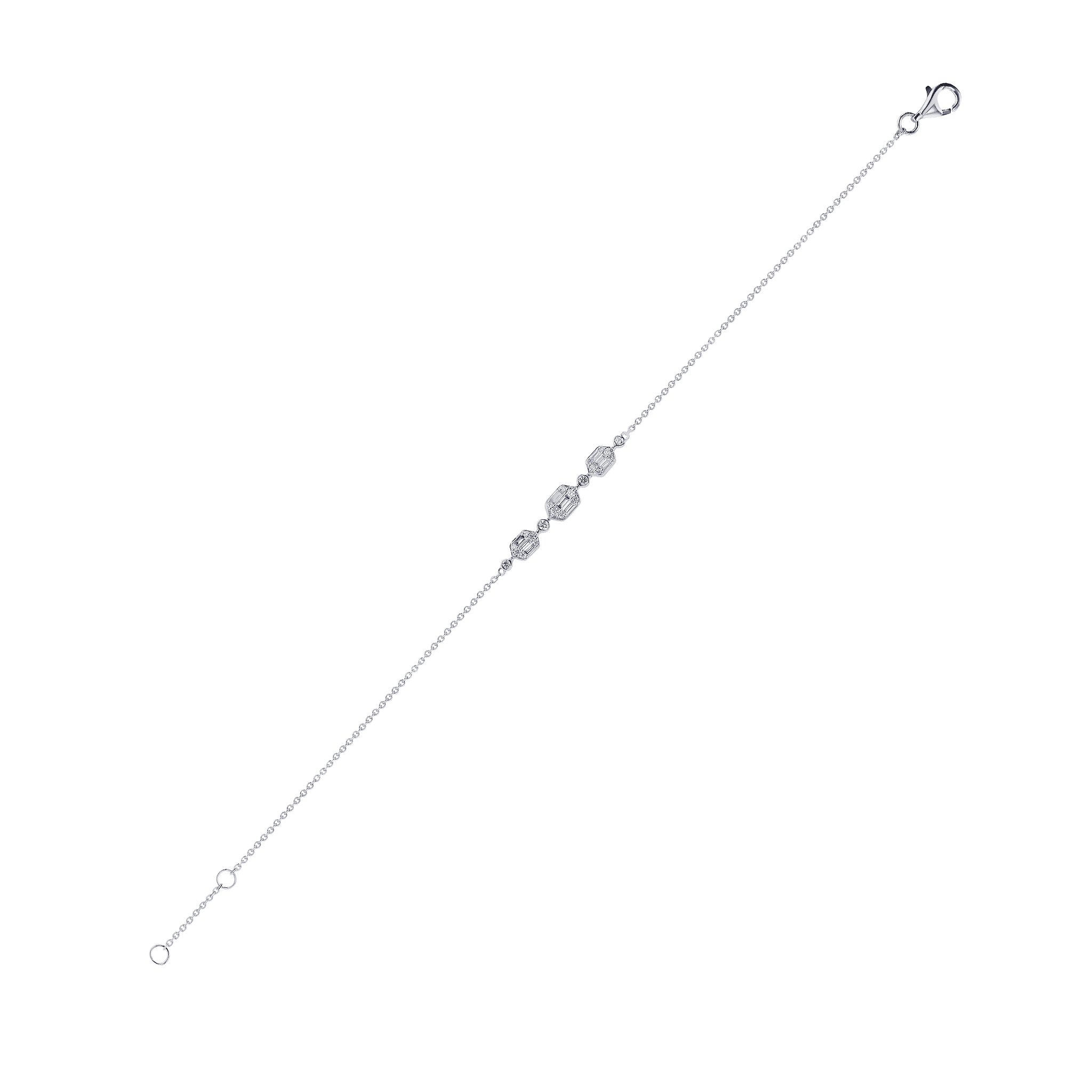 Palace Baguette 0 26 Carat Diamond Bracelet 18k White Gold
