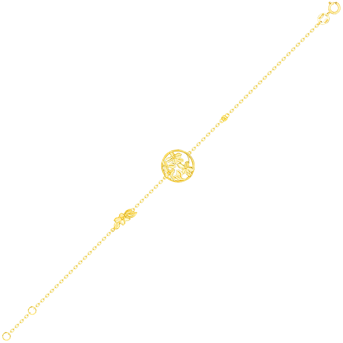Paradise Light Weight Bracelet In 18k Yellow Gold