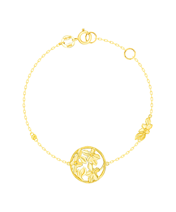 Paradise Light Weight Bracelet In 18k Yellow Gold