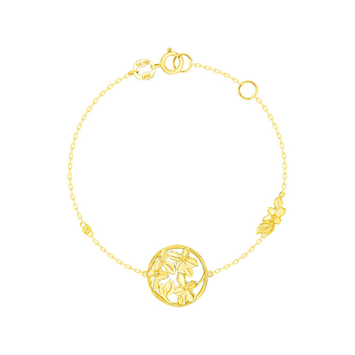 Paradise Light Weight Bracelet In 18k Yellow Gold