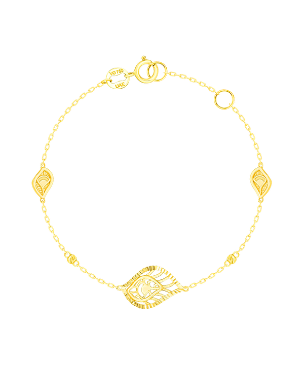 Paradise Light Weight Bracelet In 18k Yellow Gold