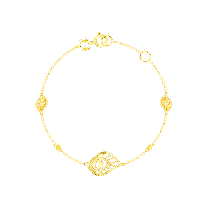 Paradise Light Weight Bracelet In 18k Yellow Gold