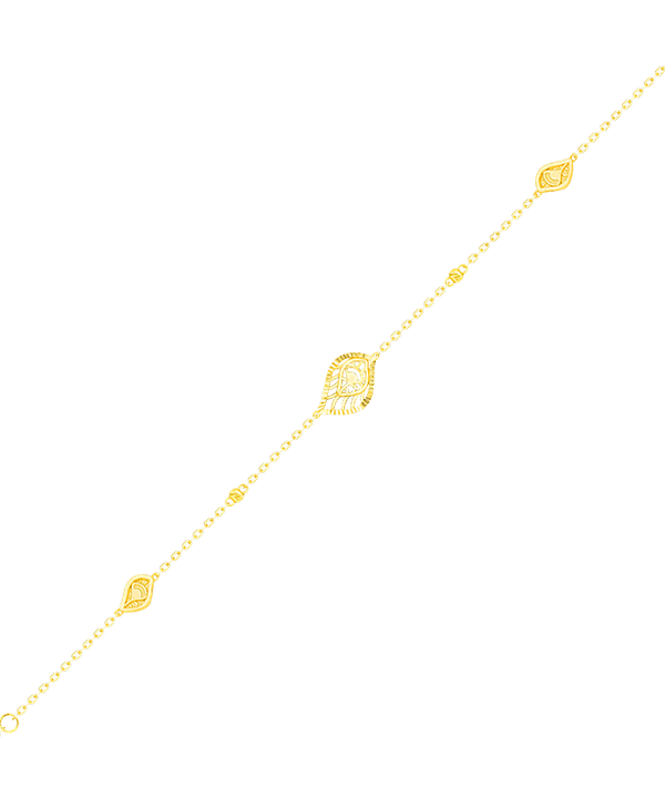 Paradise Light Weight Bracelet In 18k Yellow Gold
