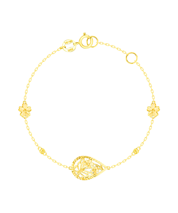 Paradise Light Weight Bracelet In 18k Yellow Gold