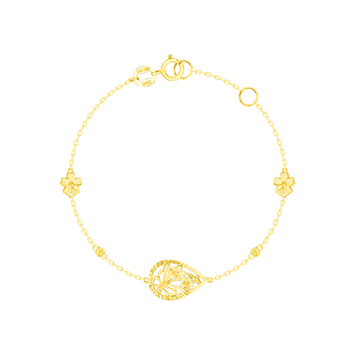 Paradise Light Weight Bracelet In 18k Yellow Gold